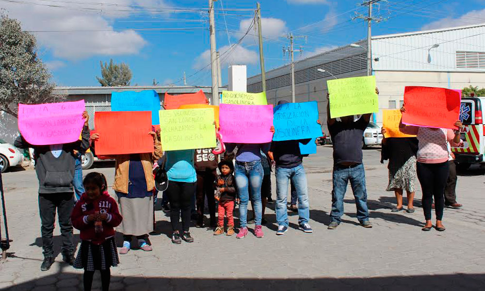 Protestan por instalación de gasolinera en Tehuacán