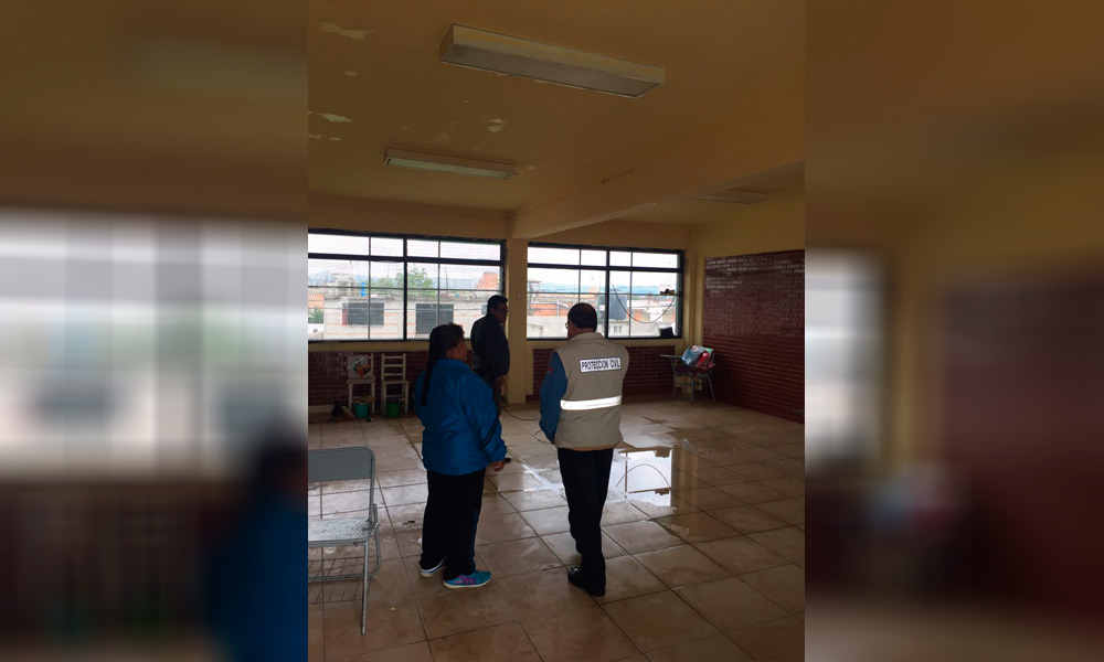 Escuelas de Texmelucan sufren daños por lluvias