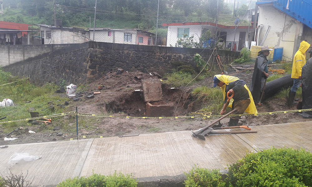 “Gana terreno” socavón en Teziutlán