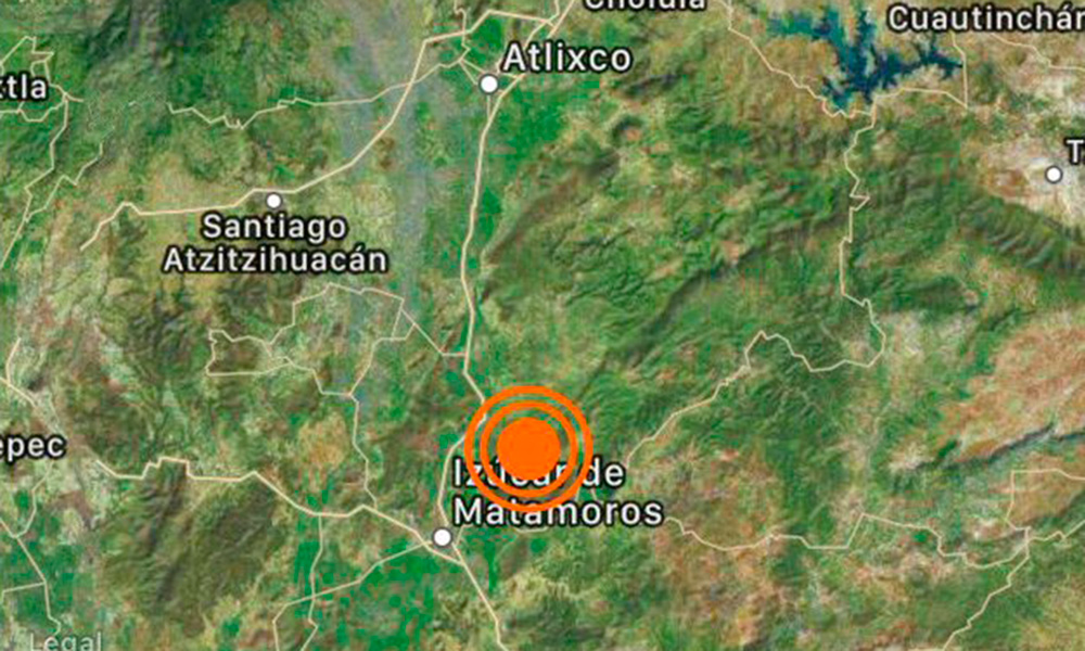 Sismo de 3.8 grados sacude a Izúcar de Matamoros
