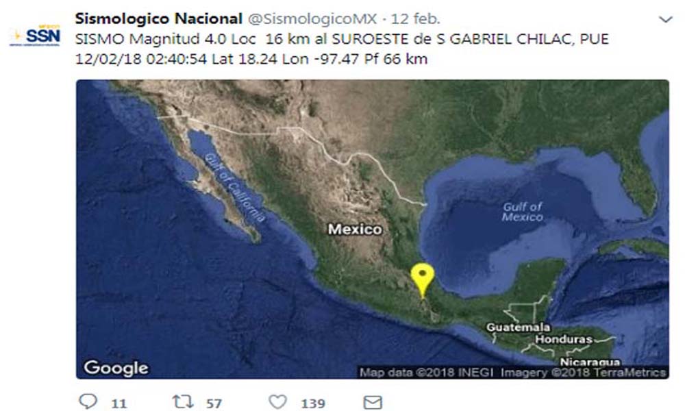 Preocupan sismos en San Gabriel Chilac
