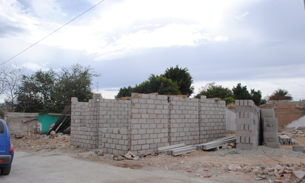 A medias, reconstrucción en Tehuitzingo