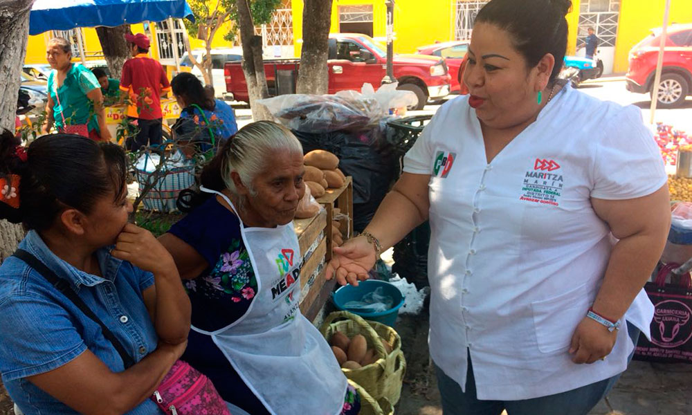 Busca Maritza Marin el voto en Acatlán