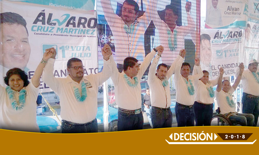 Llaman al voto durante cierre de campaña seis candidatos en Acatlán