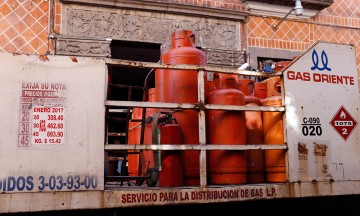 Tanques de gas en mercado de Texmelucan, en mal estado