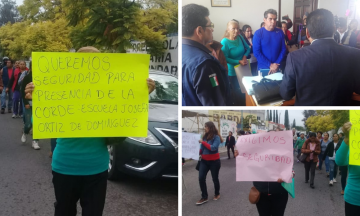 Protestan padres de familia por inseguridad