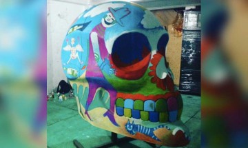 Alistan primera procesi&oacute;n de calaveras gigantes en Huejotzingo