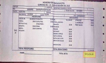 Proceden por falsificación de recibos de nómina