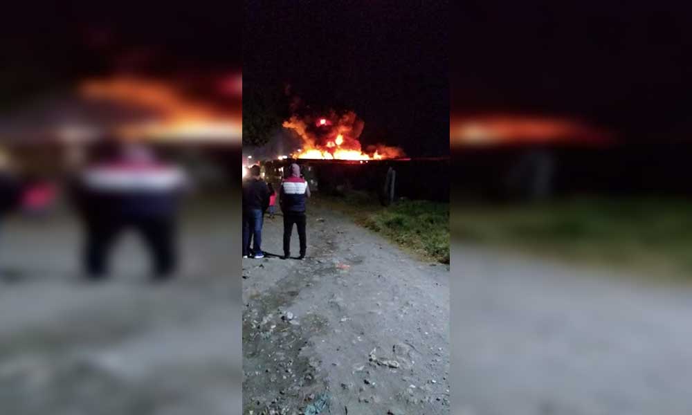 Aparatoso incendio en Texmelucan cierra 2018