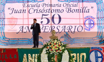 Arrancan construcción de domo y baños en primaria de Juan C. Bonilla