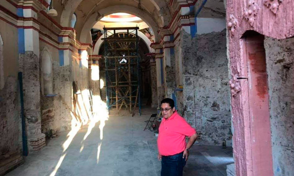 Inicia restauración de templo dañado en San Pedro Yeloixtlahuaca