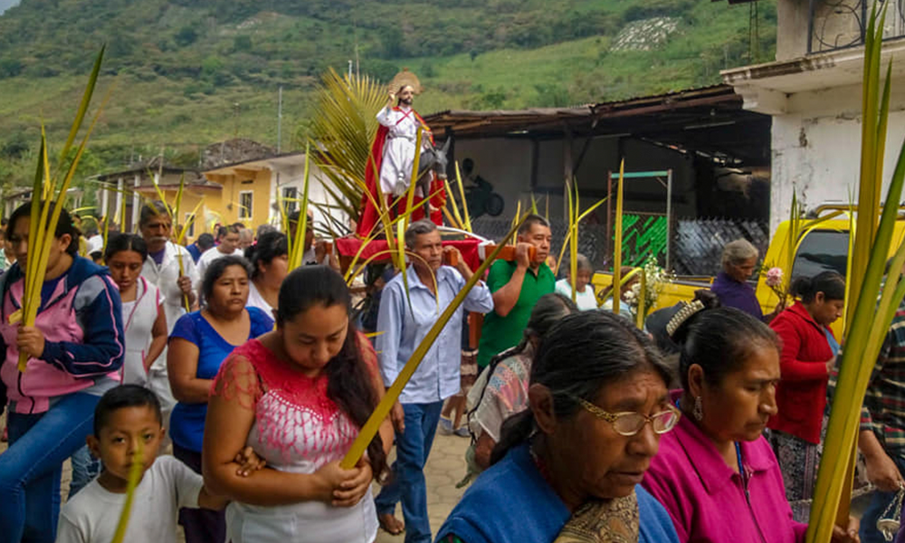 Realizan domingo de ramos en Nanacatlán