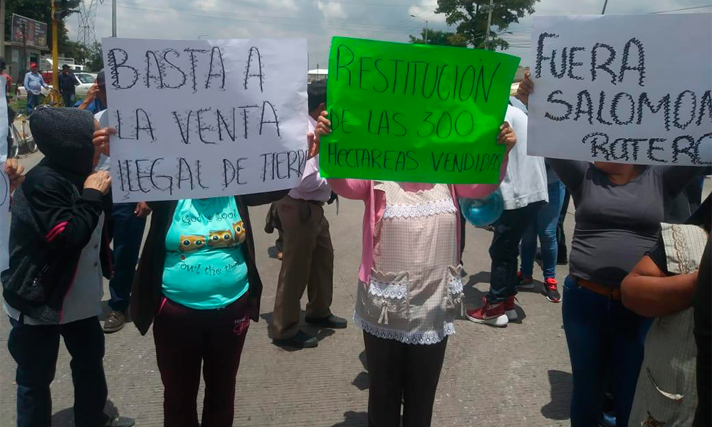 Cierran carretera en Amozoc y piden la salida del comisario ejidal