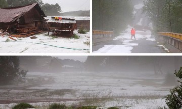 Impresionante granizada sorprende a Chignahuapan 