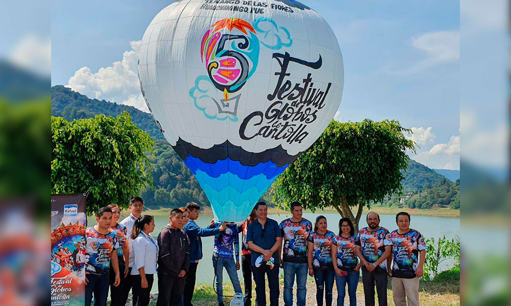 Presentan Festival de Globos de Cantolla en Huauchinango