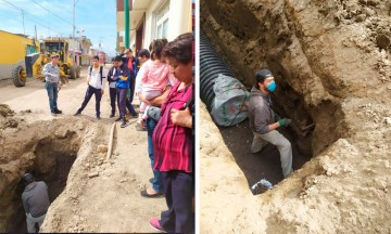 Descubren vestigios prehispánicos en Cholula por obras de drenaje