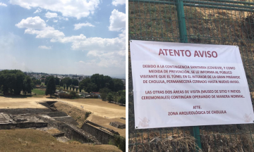 Reportan caída drástica de turismo en zona arqueológica de Cholula 