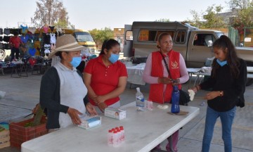 Llevan módulo de prevención Covid-19 en Ocoyucan