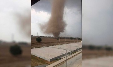 Se forma vórtice de tornado en San José Chiapa y Huamantla