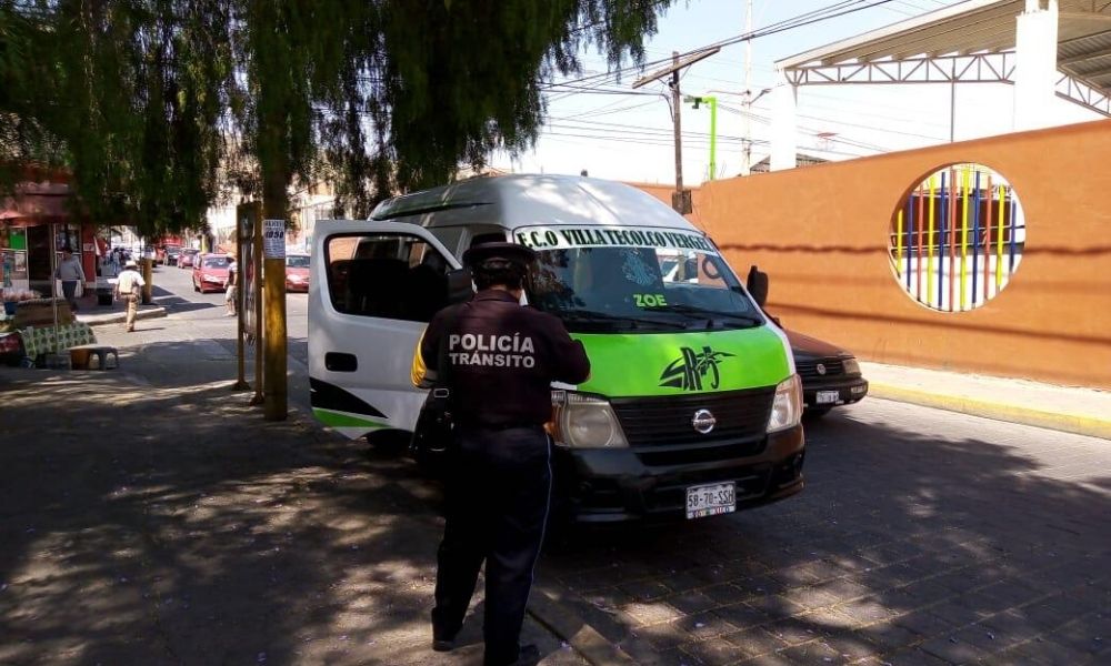 Realizan operativo en transporte público de Tecamachalco