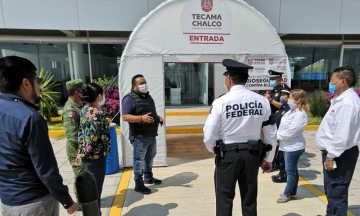 Instalan arcos automatizados de bioseguridad en Tecamachalco