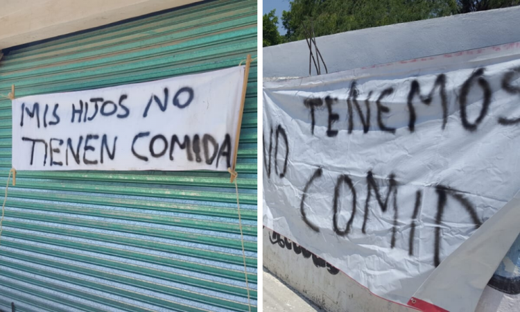 Pobladores se manifiestan por falta de alimentos en San Vicente Boquerón 