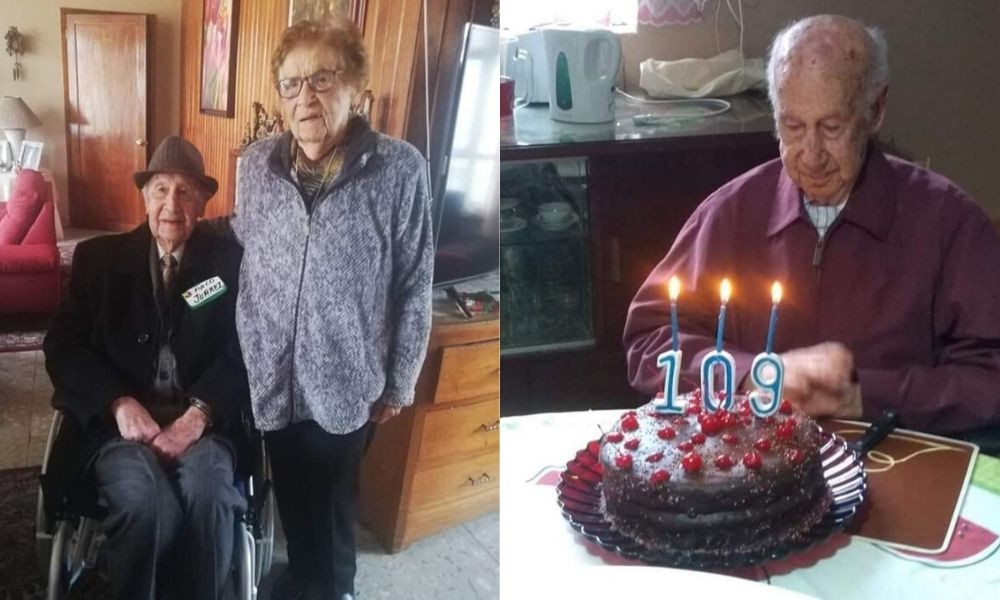 Celebran cumpleaños 109 a abuelito en Teziutlán 