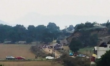 Celebran carrera de caballos en Temextla, Cuyoaco