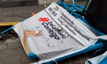 Vandalizan lavamanos municipales de Atlixco