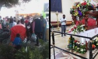 Continúan llegando peregrinos al templo de El Señor del Calvario en Tlacotepec