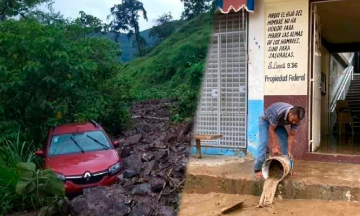 Fuertes lluvias dejan afectaciones en la Sierra Norte