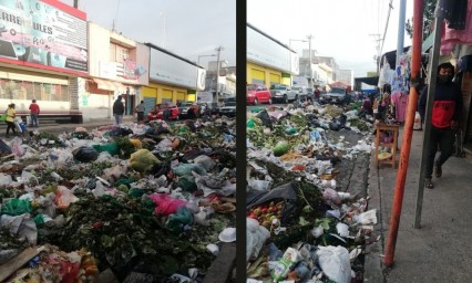 Toneladas de basura y un agua con sangre contaminan Tehuacán