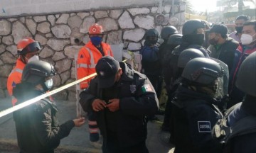 Elementos de la Guardia Nacional cerraron la vialidad del Bulevar 9 Oriente y 9 Poniente.