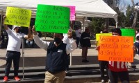 Ante despido, protestan 43 extrabajadores sindicalizados del Ayuntamiento de Tehuacán