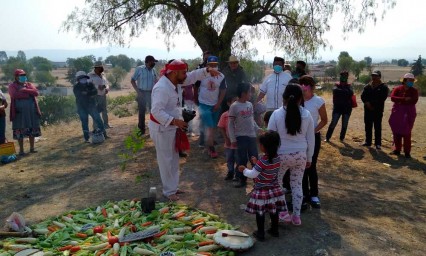 Realizan ritual por Día de la Tierra en Acatzingo