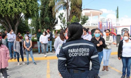 Realizan 1er simulacro nacional 2021 en Ocoyucan