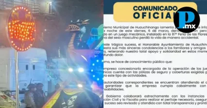 Accidente en feria de Huauchinango deja un hombre muerto tras caer de un juego mec&aacute;nico