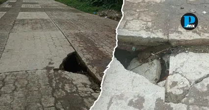 Habitantes de Huauchinango solicitaron la revisi&oacute;n y reparaci&oacute;n de un socav&oacute;n detectado en la calle Xicotepec, en la colonia Bella Vista.