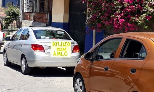 Irrumpen tranquilidad de Atlixco caravanas a favor y en contra de AMLO