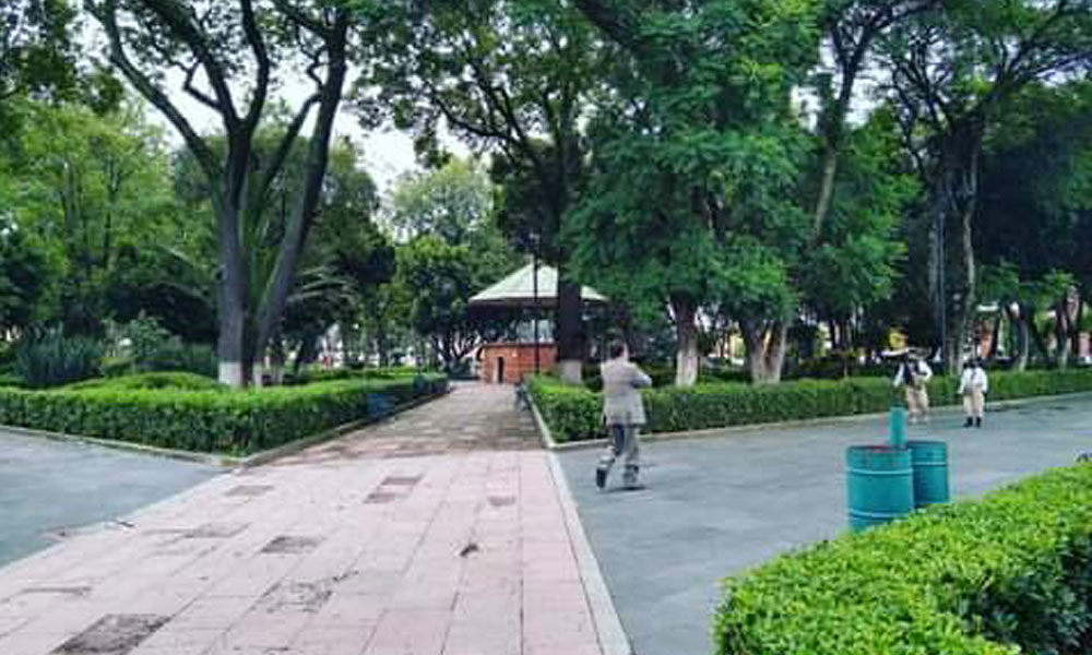 Reabren parque de San Pedro Cholula tras permanecer cerrado por la pandemia del Covid-19.