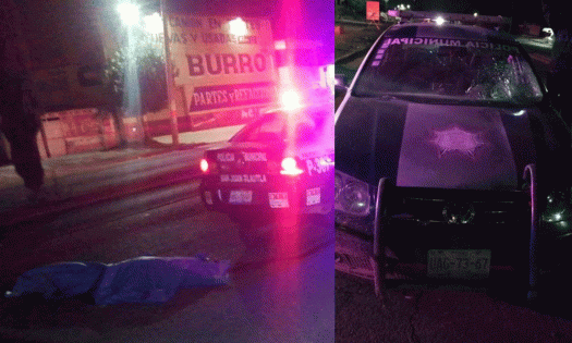 Patrulleros de San Pedro Cholula atropellan a ciclista