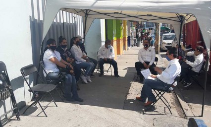 Se suman telefonistas Telmex en Texmelucan a paro nacional