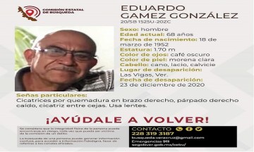 Eduardo Gámez González lleva un mes desaparecido, transportistas piden ayuda para localizarlo