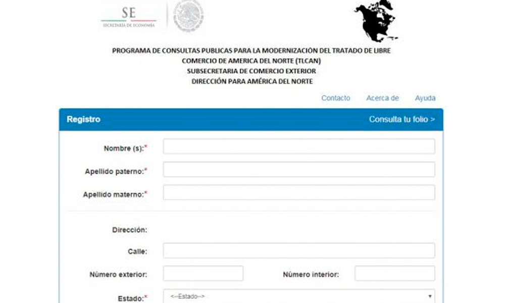 Inicia México consulta electrónica sobre el TLCAN