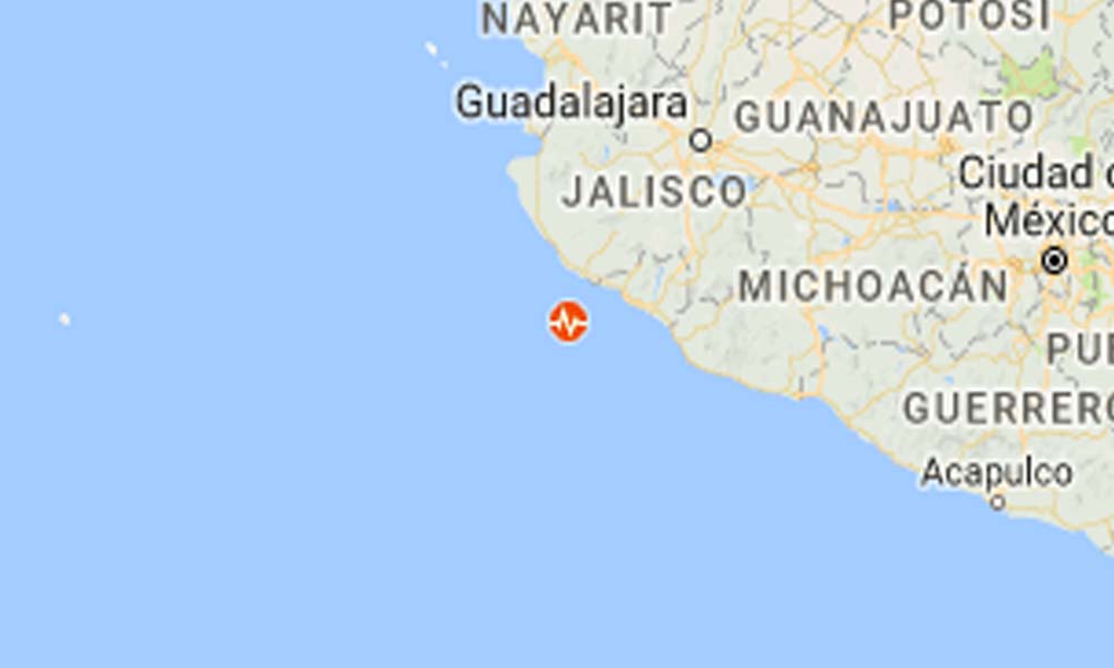 SNN registra sismo de 6 grados en Jalisco