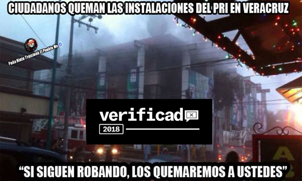 Queman sede del PRI en Veracruz… en 2014