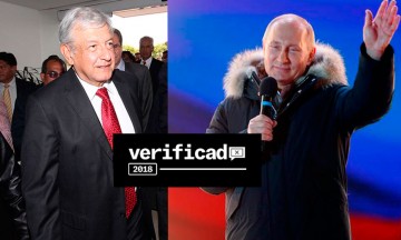 Falso que noticiero ruso anuncie que gobierno de Putin apoya a AMLO