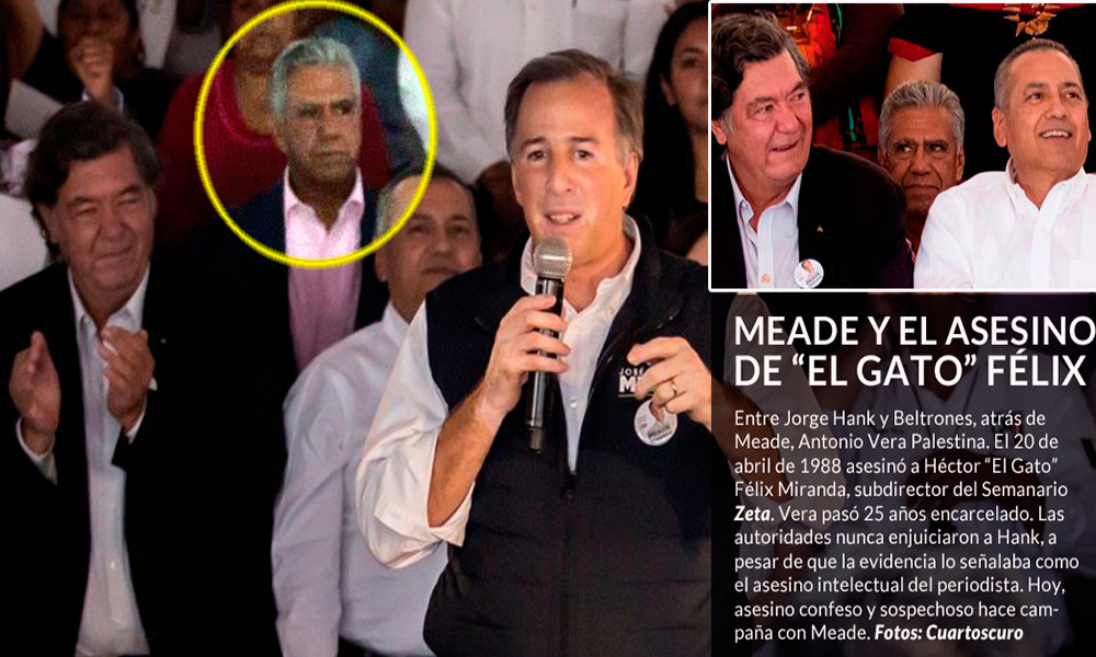 Meade sí aparece junto al asesino del periodista Héctor Félix