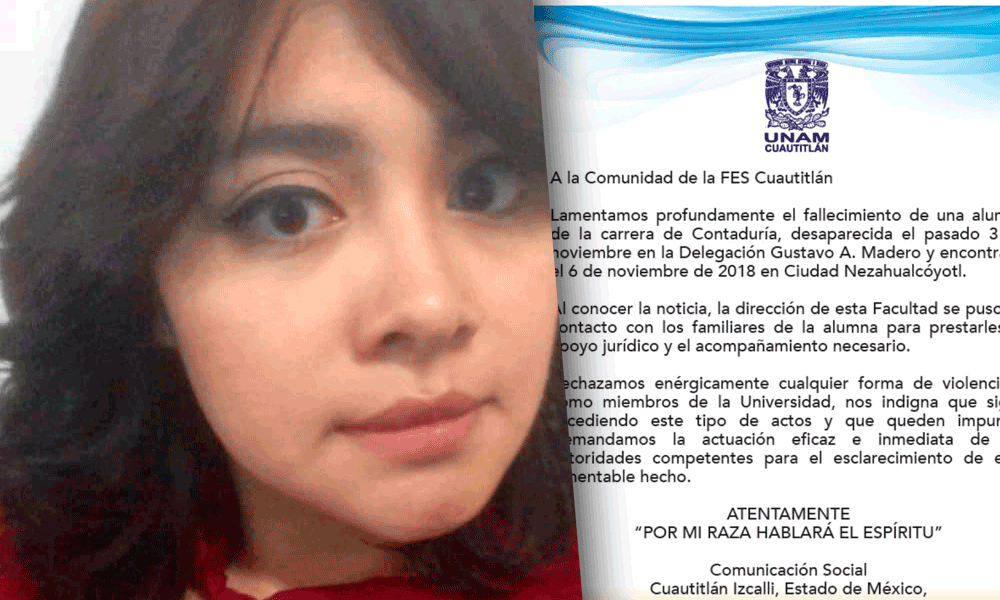 Hallan muerta a María del Rosario, alumna de UNAM