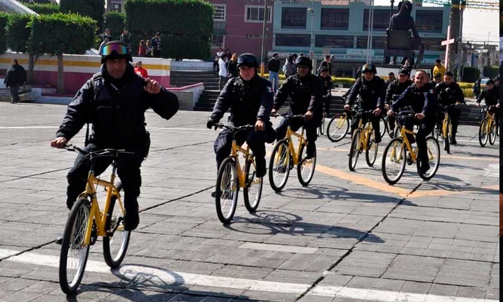 Realizan patrullaje en bici por desabasto en Neza
